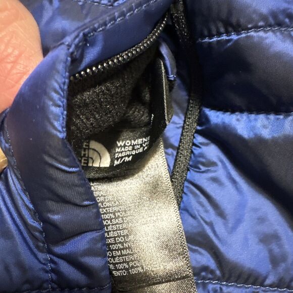 North Face Vest Womens Medium Black Reversible Puffer Teddy Mossbud Jacket Fuzzy - Picture 5 of 10